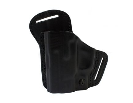 Blackhawk! Leather Check-Six Left Handed  OWB Holster, Black -420706BKL