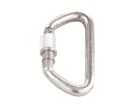 Locking D Carabiner - Silver