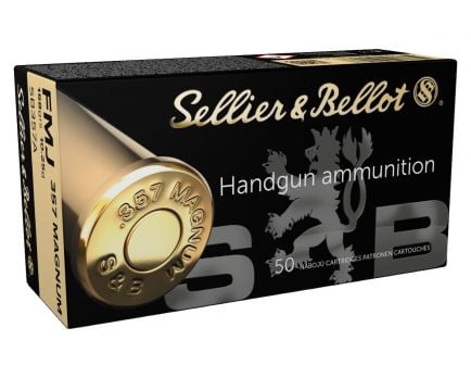 Sellier & Bellot 357 Magnum 158gr FMJ Ammunition 50rds - SB357A