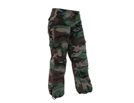 Rothco Womens Unwashed Camo Paratrooper Fatigue Pants