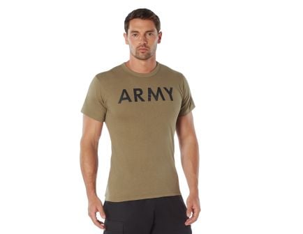 Rothco AR 670-1 Coyote Brown Army Physical Training T-Shirt
