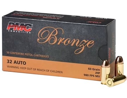 PMC Bronze .32 ACP 60gr JHP Ammo, 50rds - 32B