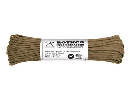 Rothco Nylon Paracord Type III 550 Lb - Coyote Brown, 50