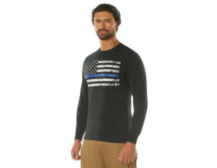 Rothco Long Sleeve Thin Blue Line T-Shirt