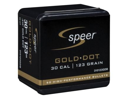 Speer Gold Dot .310 Cal SP Rifle Component Bullet, 123 gr 0.310" 50rds