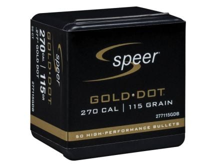 Speer Gold Dot .277 Cal SP Rifle Component Bullet, 115 gr 0.277" 50rds