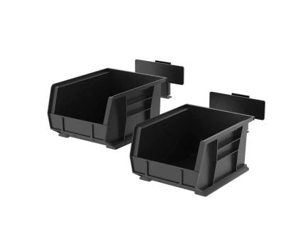 Lockdown Securewall 5.50" x 4" x 3" Bin Hanger, Black Pack of 2