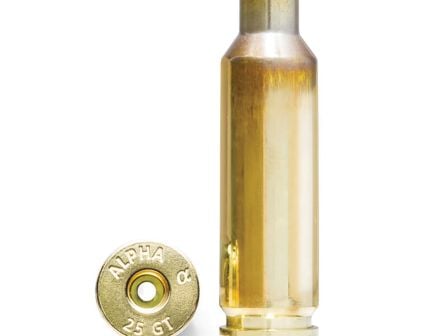 Alpha Munitions .25 GT Rifle Brass, 100rds