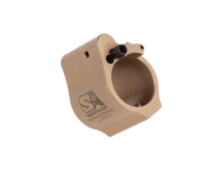 Superlative Arms Solid Set Screw Direct Impingement Adjustable Gas Block 0.75" x 1", Tan