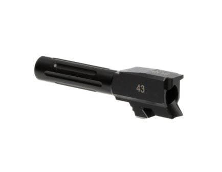Brownells Non-Threaded Fluted Barrel 9mm Fits Glock G43, Black