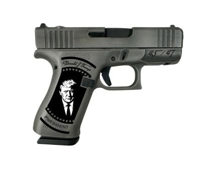 Glock G43X Subcompact 9mm 3.41" 10rds, Trump Inlaid White