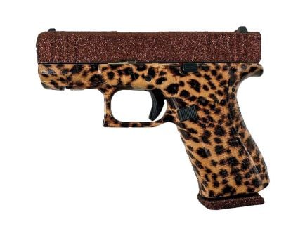 Glock G43X Subcompact 9mm 3.41" 10rds, Glitter Mocha Cheetah