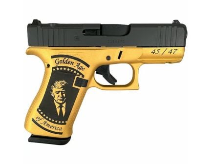 Glock 43X MOS 3.39" 9mm 10rd Pistol, Trump Victory Golden Age - HS26