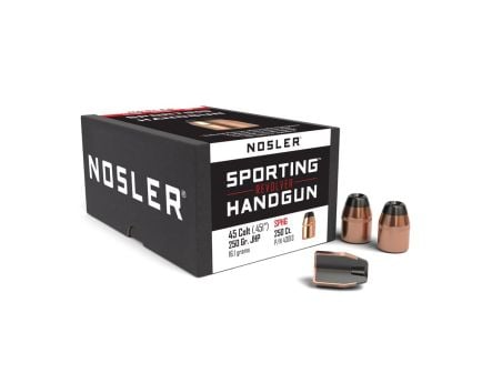 Nosler 45 Caliber (.451) 250gr Jacketed Hollow Point Bullets 100ct - 43013