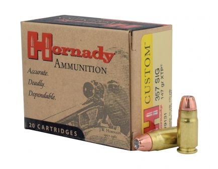Hornady .357 Sig 147 gr XTP Custom Pistol Ammunition, 20 Rounds - 9131