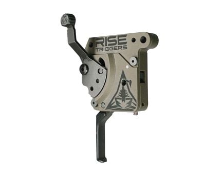 Rise Armament Reliant Pro 1 - 3 lb Flat Blade Trigger Drop-In, Black/Flat Dark Earth