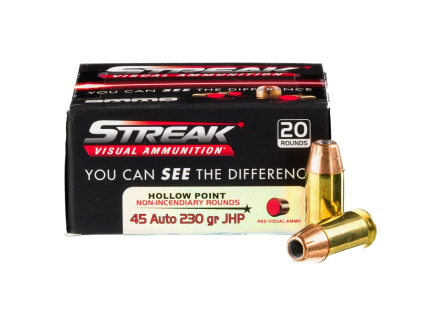 Ammo Inc Streak 230 gr Jacketed Hollow Point .45 ACP Ammo, 20/box - 45230JHPSTRK