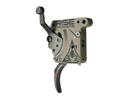 Rise Armament Reliant Pro 1 - 3 lb Curved Blade Trigger Drop-In, Black/Flat Dark Earth