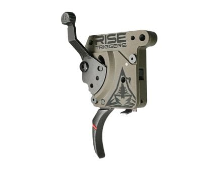 Rise Armament Reliant Pro 1 - 3 lb Curved Blade Trigger Drop-In, Black/Flat Dark Earth