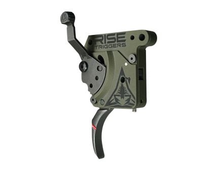 Rise Armament Reliant Hunter 2 - 5 lb Curved Blade Trigger Drop-In, Black/Green