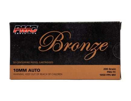 PMC Bronze 10mm Auto 200gr FMJTC Ammunition 50rds - 10A