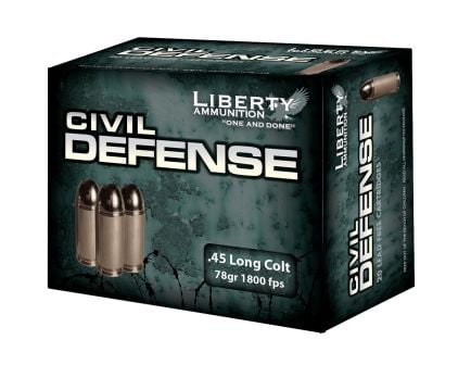Liberty 45 Colt 78gr HP Civil Defense Ammunition 20rds - LA-CD-45-031