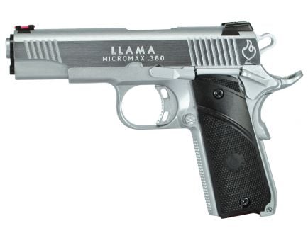 Llama Micromax 380 ACP 7+1 Round Pistol, Hard Chrome - LMM380C