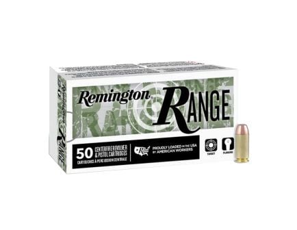 Remington Range .40 S&W 180 gr FMJ 50rds Handgun Ammo for Reliable Practice and Training - R27781