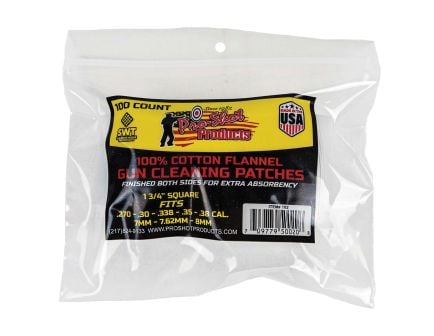 ProShot .270 Cal/.38 Caliber 1.75" x 1.75" Square Cleaning Patch