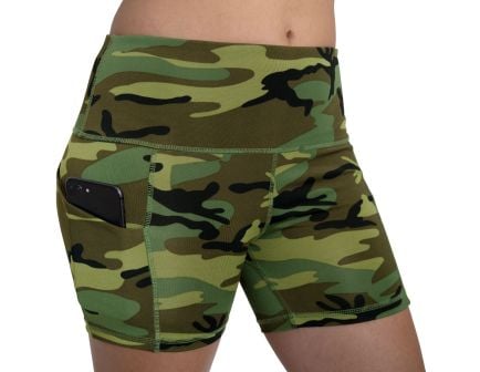 Rothco Womens Camo Workout Performance Legging Shorts