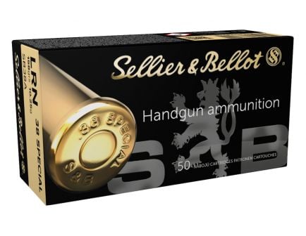 Sellier & Bellot .38 Special 158 gr LRN 50 Rounds Ammunition - SB38A