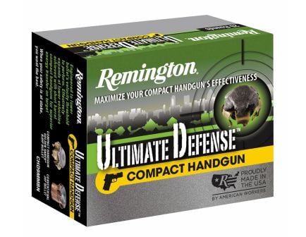 Remington 9mm 124gr GJHP Ultimate Defense Compact Handgun Ammunition 20rds - CHD9MMBN
