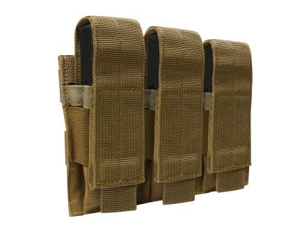 Rothco Molle Triple Pistol Mag Pouch - Coyote Brown