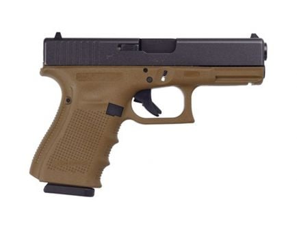 Glock 19 Gen 4 9mm Pistol, Flat Dark Earth - PG1950203D