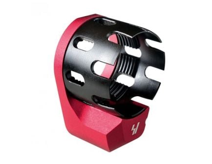 Strike Industries AR Enhanced Castle Nut & Extended QD End Plate, Red