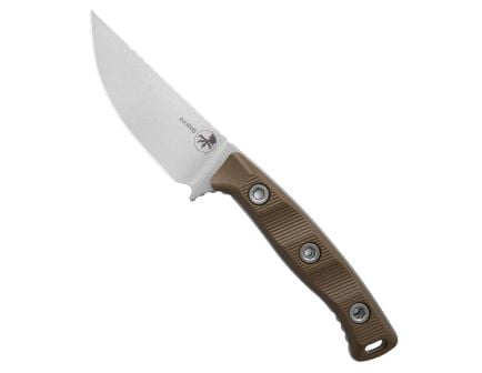 Microtech Akris With Leather Sheath, Dark Earth