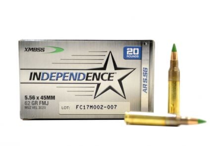 Federal Independence 5.56x45mm 62gr FMJ Ammunition, 20 Rounds