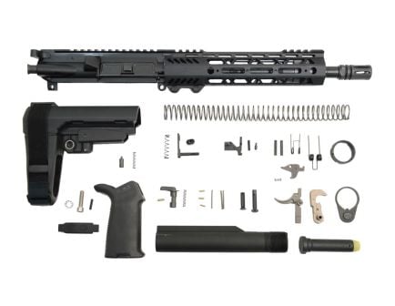 10.5" carbine length railed ar-15 pistol kit