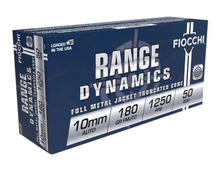Fiocchi Range Dynamics 10mm 180gr Ammo, 50rds - 10AP