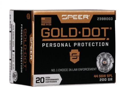 Speer Gold Dot Personal Protection .44 S&W Spl 200 gr 20 Rounds Ammunition - 23980GD