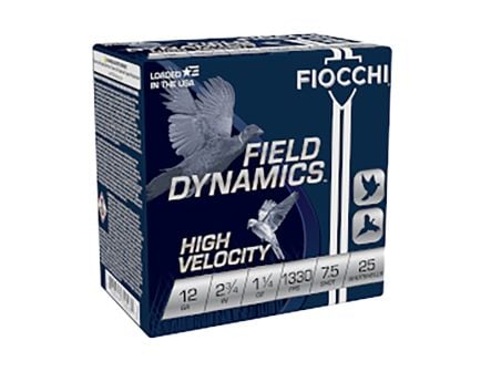 Fiocchi Shooting Dynamics 12 GA 2.75" 1.25 oz. #7.5 High Velocity 25 Shotshells - 12HV75