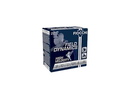 Fiocchi Shooting Dynamics 12 GA 2.75" 1.25 oz. #8 High Velocity 25 Shotshells - 12HV8