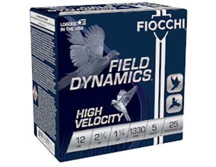 Fiocchi Shooting Dynamics 12 GA 2.75" 1.25 oz. #5 High Velocity 25 Shotshells - 12HV5