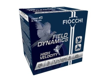 Fiocchi Shooting Dynamics 28 GA 3" 1 oz #8 High Velocity 25 Shotshells - 283HV8