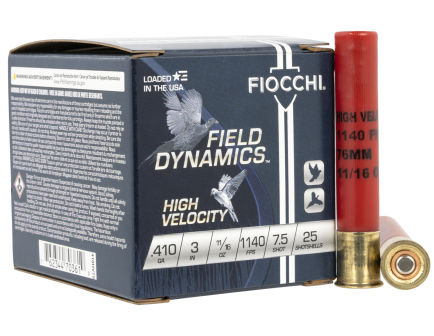 Fiocchi Shooting Dynamics 12 GA 3" 1 1/16 oz. #7.5 High Velocity 25 Shotshells - 410HV75
