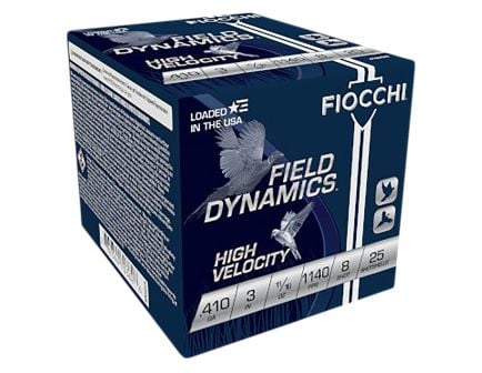 Fiocchi Shooting Dynamics .410 3" 11/16 oz. #8 High Velocity 25 Shotshells - 410HV8