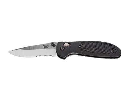 Benchmade Mini Griptilian Serrated Drop Point Folding Knife, Satin - 556S-S30V