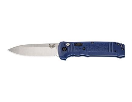 Benchmade Casbah Automatic Drop Point Folding Knife, Blue and Satin - 4400-1
