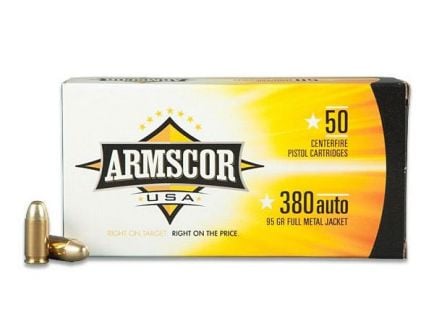 Armscor .380 ACP 95 gr FMJ 50 Rounds Ammunition - FAC380-2N
