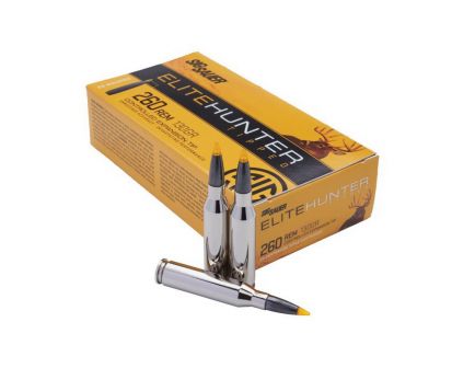 Sig Sauer Elite Hunter Tipped 130 gr EHTG .260 Rem Ammo, 20/box - E260TH1-20